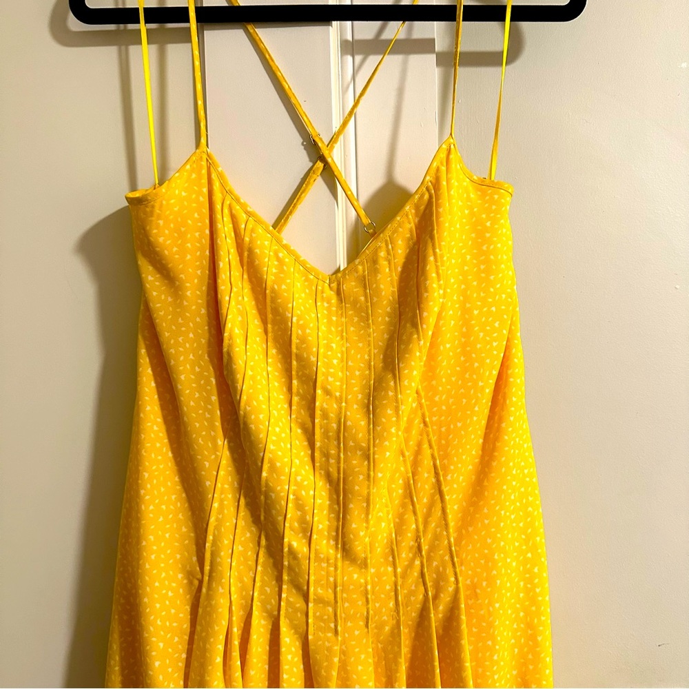 Fit and flare Banana Republic yellow dress size 10